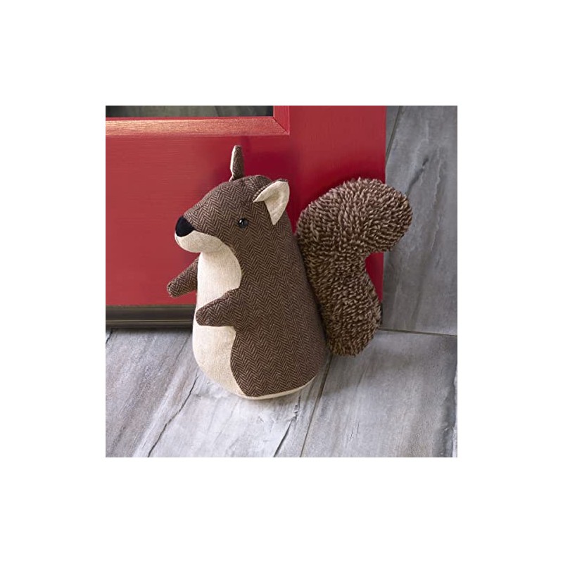 Elements Squirrel - Tapón para puerta con peso, poliéster, café
