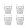 Lifefactory 10-Ounce Beverage Glasses with Protective Silicone Sleeves, 4-Pack, Stone