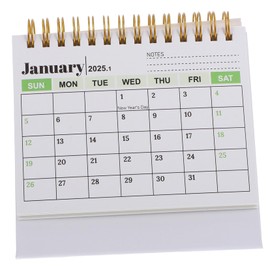Operitacx 2025 Schreibtischkalender Desktop-Standkalender Mini-Tischkalender 2024 ewiger Kalender Bürokalender Mini-Kalender Tischkalender stehend akademischer Tischkalender Papier