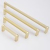 BUKOBYHE 10 Pack 3 Inch (76mm) Brushed Brass Kitchen Cabinet
