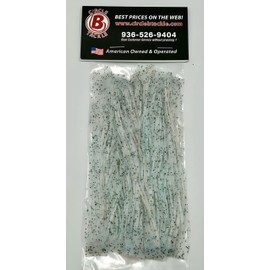 Over 100 Colors of Rubber Skirts,Most Popular Skirts, DIY Silicone Skirts for Jig, Replacement Fishing Skirts for Spinner Baits Buzz Baits or Jigs Skirts (Skirt Tab CBT Glow-#4 Clear/Blue/BL Flake)