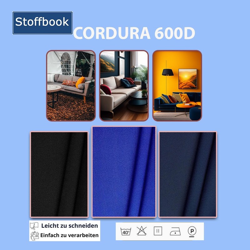 StoffBook Blue / Light Blue High Quality Outdoor Canvas 600D
