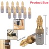 Titanium Screwdriver Bits, bluesees 10Pcs/Set 25mm 1/4" Thread Shank Titanium