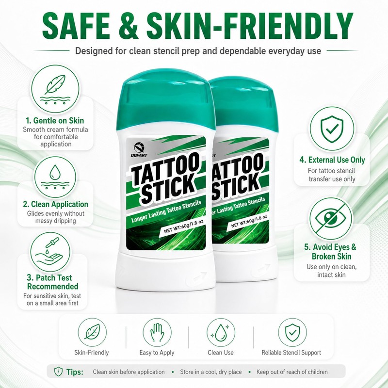 Tattoo Transfer Gel Stick, Stencil Cream 2 Pack 60g Each