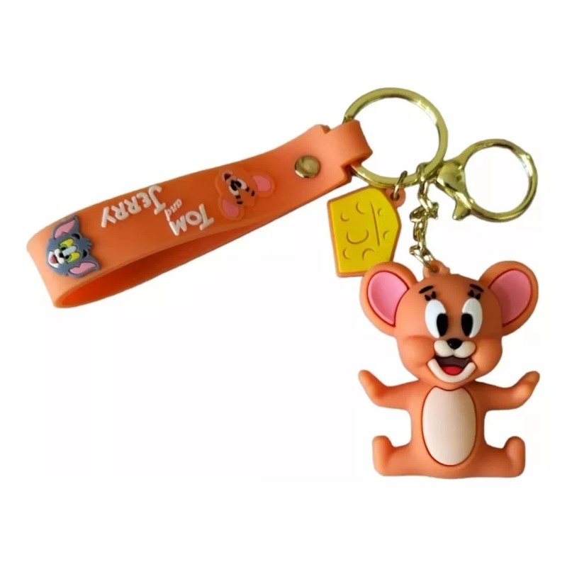 Movasa Duo Llavero Tom Y Jerry De Goma Con Gancho