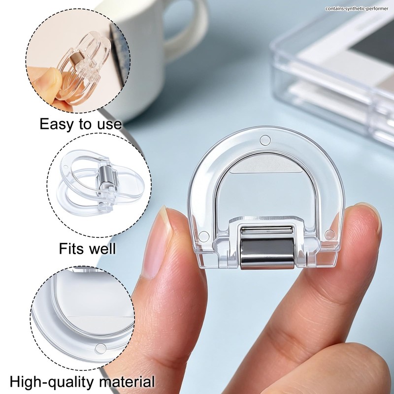 20 Pcs Hem Clips for Pants, Adjustable Clear No-Slip Pant
