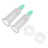 2pcs Finger Cupping Therapy Cups with Silicone Flat Elbow Rings
