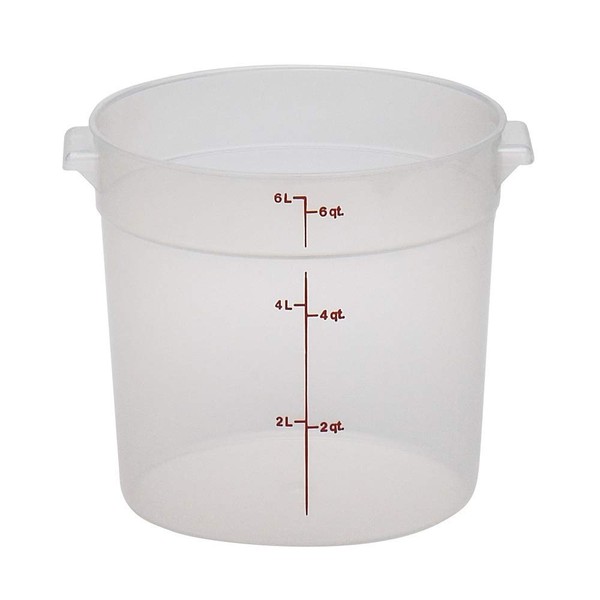 Cambro RFS6PP190 6 Qt Round Container Wirh RFSC6PP190 Translucent Lid, 1 Count (Pack of 1)