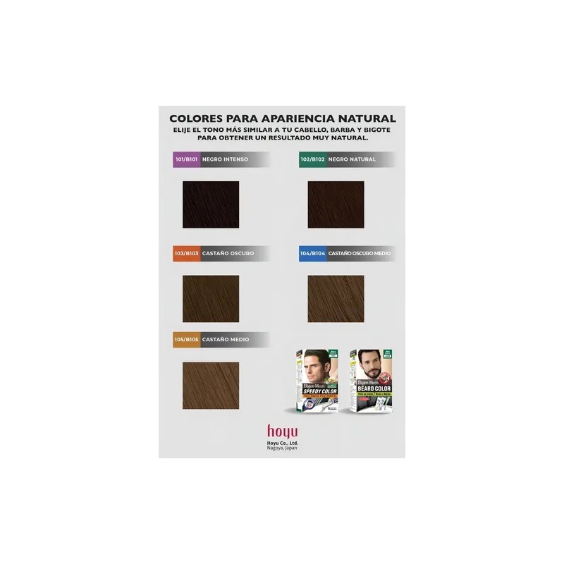 Tinte Permanente Bigen Men Speedy Color 102 Negro Natural Sin