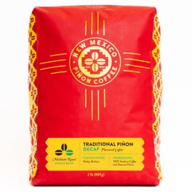 New Mexico Piñon Coffee Naturally Flavored Coffee (Traditional Piñon Whole Bean Decaf, 2 pound)