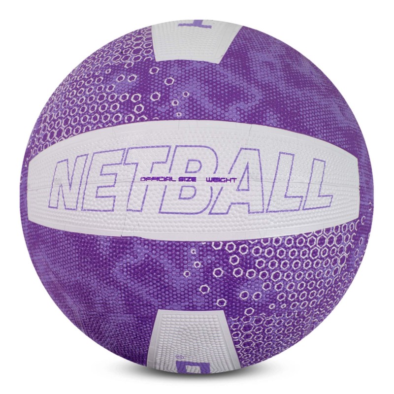Hy-Pro Nova Netball - Size 5, Durable Rubber composition, Purple