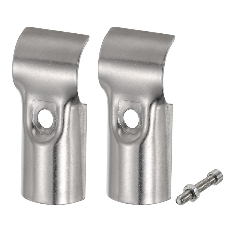 sourcing map T Pipe Clamp Connector 2pcs Structural Pipe Connector