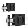 Dontay 2 Pack Pocket Door Privacy Lock, Flush Handles, 2-3/8"