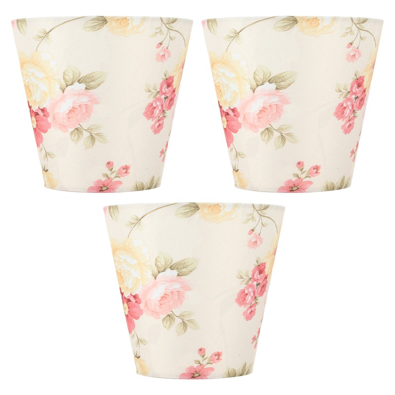 Cloth Lamp Shade Flower Pattern Clip On Bulb Lampshade for