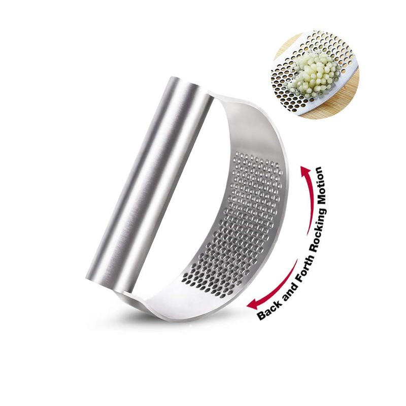 GuDoQi Garlic Press Rocker, Stainless Steel Garlic Mincer Garlic Crusher,