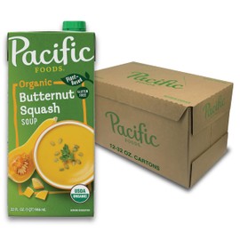Pacific Foods Organic Butternut Squash Soup, 32 oz Carton (12 Pack)