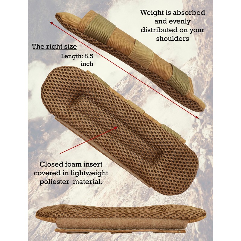 Shoulder Strap Pad for Optimal Weight Distribution, Plate Carrier Shoulder