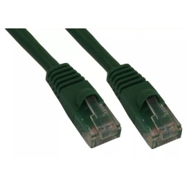 My Cable Mart 6inch Cat5E Ethernet RJ45 Patch Cable  Stranded  Snagless Booted  GREEN