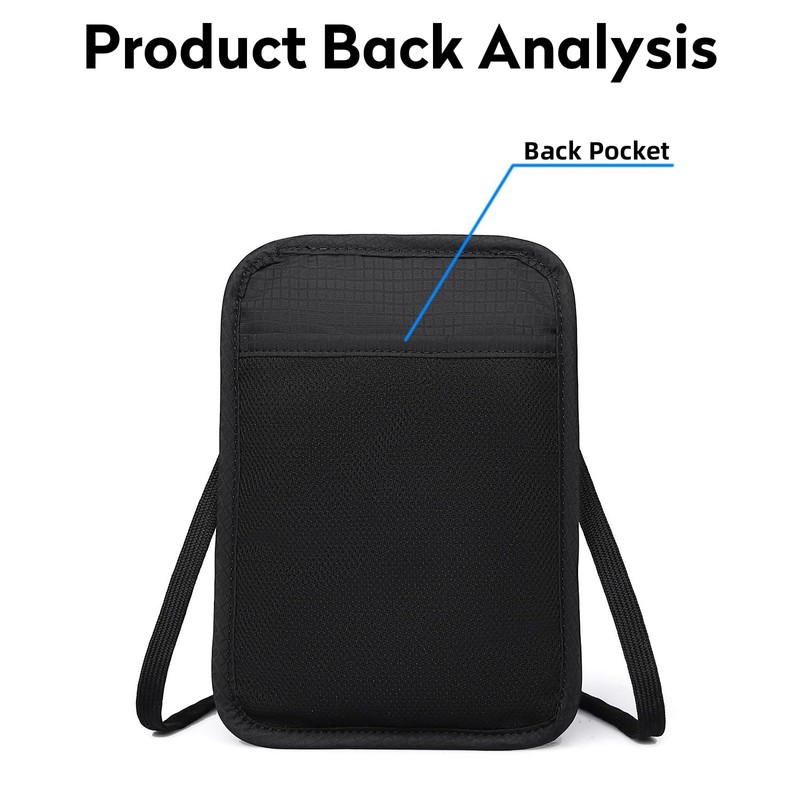 DOETYD RFID Blocking Neck Wallet with Passport Holder – Ultra-Thin