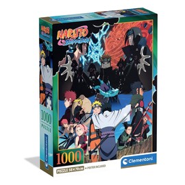 Clementoni Naruto 37052 Puzzle 1000 Pieces, Compact Box - Puzzle for Adults 14-99 Years, Gift for Men and Women, Made in Italy