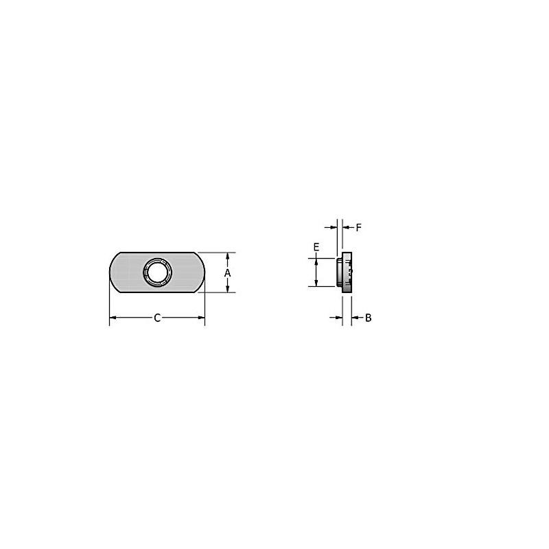20 Pack 5/16-18 Spot Weld Nuts - Double Tab -
