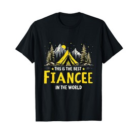 Boyfriend Fiancee Gift Newly Engaged Couple T-Shirt