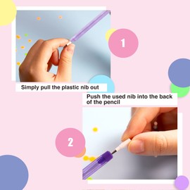 BAZIC PRODUCTS Multi Point Pencil Dazzle w/Latex Free Eraser, Non-Sharpening Multipoint Pencils Smooth Write for Drafting Drawing Sketching (8/Pack), 1-Pack