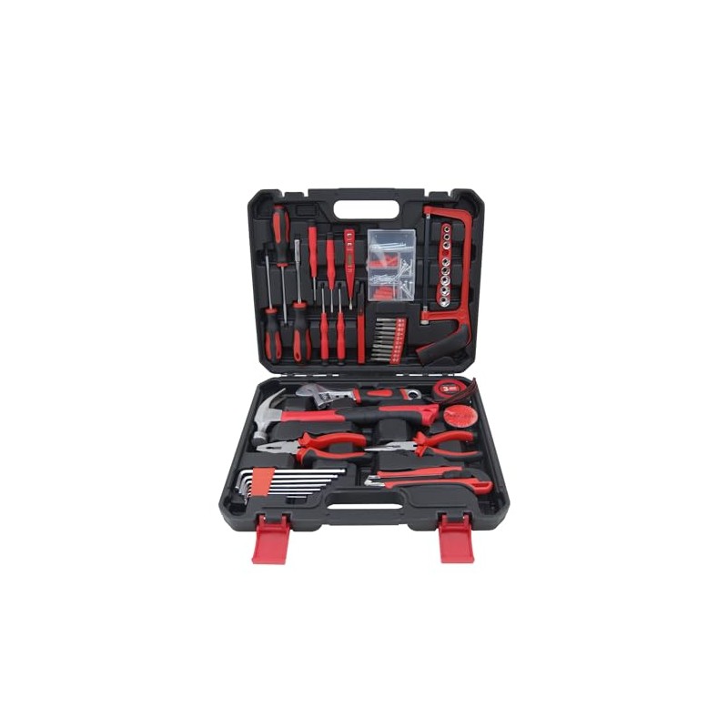 Hantinstom 108-Piece Household Tools Kit Essential Home Repair Set with