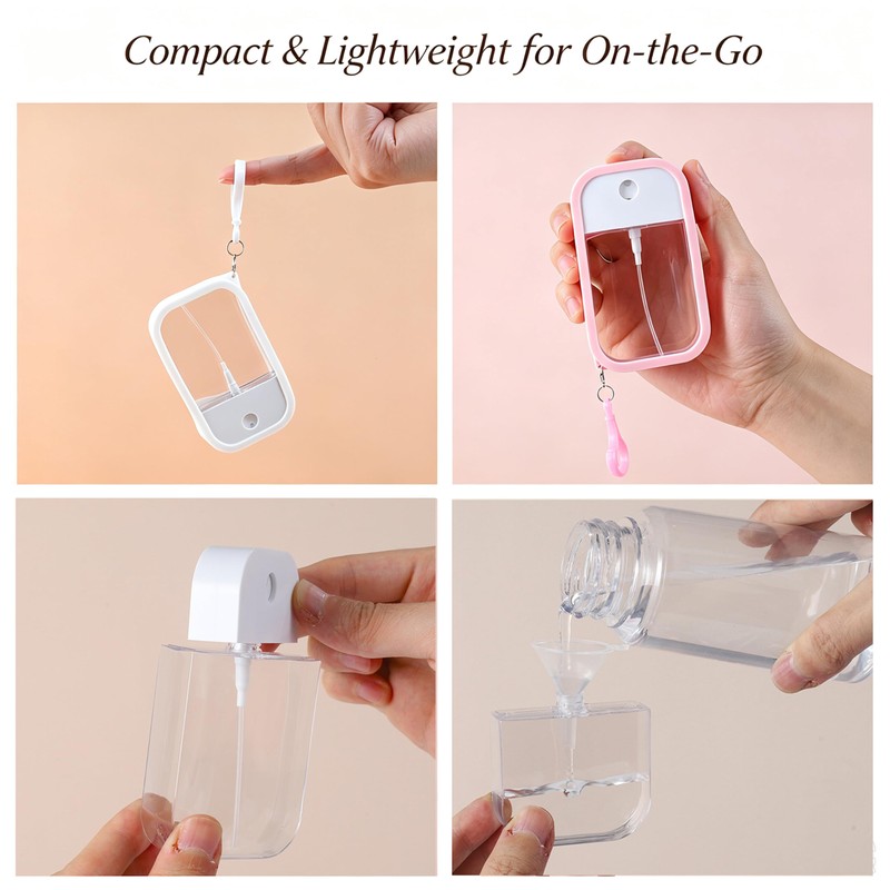 Refillable Card Spray Bottle 50ml Portable Fine Mist Travel Atomizer
