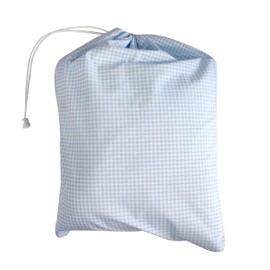 Panini Tessuti Nursery Bag for Baby Boy and Baby Girl Clothing Bag Change Nursery Bag 100% Cotton (Bag 46 x 60 cm Blue Square)