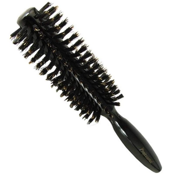 Osaka Brush Roll Brush Boar Hair Medium Hair Brush Black 1 Piece