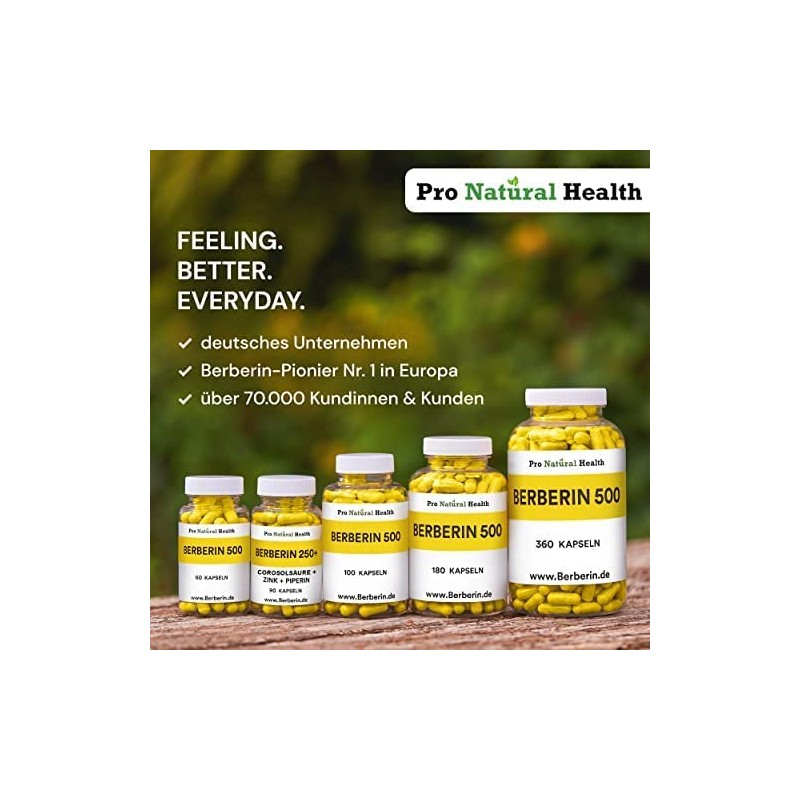 Berberine 500 mg, 60 capsules, high dose, top dietary supplement