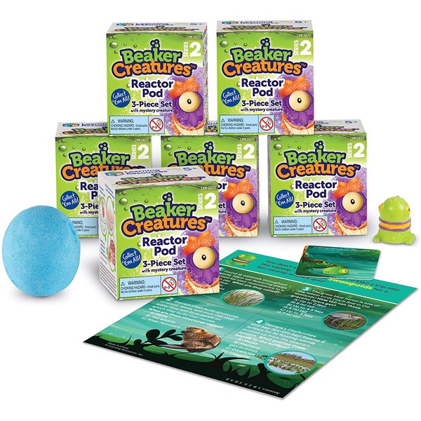Learning Resources Beaker Creatures Series 2, Assorted Colors, Homeschool, Easter Basket Stuffer, Collectible Surprise Toys, STEM, 6-Pack Pods, Ages 5+
