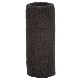 Unique Sports Wrist Towel - 6 inch long thick wristband, Black