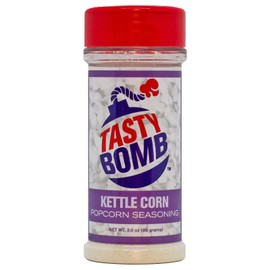 Flavorful Kettle Corn Popcorn Seasoning also available in a Variety of mouth watering flavors. Gluten-Free, Keto friendly Snack for Movie Nights as well as on ice cream or yogurt. Only the best from Tasty Bomb
