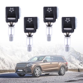 ISAKEN Pack of 4 0009052102 Tyre Pressure Sensors, Tyre Pressure Control, Tyre Compressed Air Sensor, Wheel Sensor, Compatible with Mercedes W213 S213 C238 A238 RDKS Tyre Pressure Monitoring System