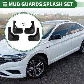 Motoforti Mud Flap Splash Guard Mud Guard for Volkswagen Jetta (Sedan) 2015-2017 Plastic W/Mount Accessories Black