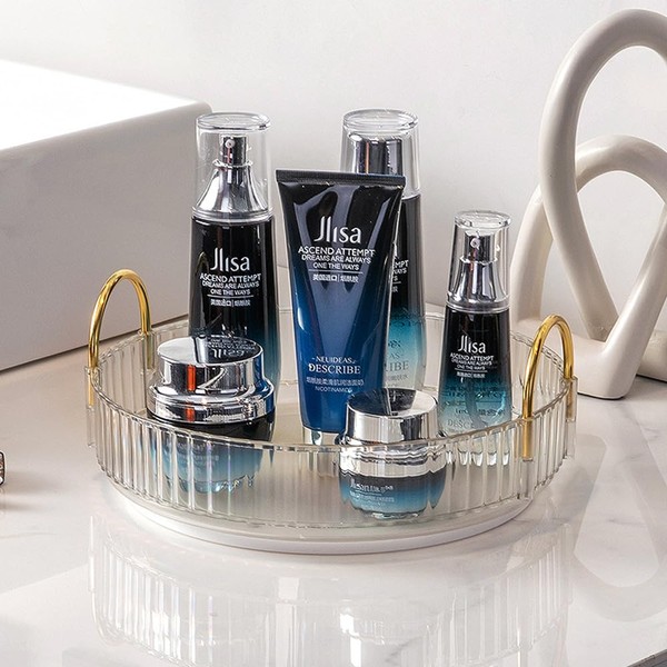 Growsun Rotating Makeup Organizer for Vanity 1 Tier Lazy Susan