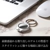 NATURAL design AirTag Case Key Ring ALUMINUM BUMPER (JET BLACK)