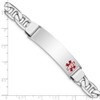 Sterling Silver Rhodium-plated Medical ID Anchor Link Bracelet