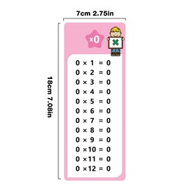Lachilly 0-12 Multiplication Table Cards with 2 Dry Erase Pens, Educational Times Table Flashcards for Kids, Self Check Classroom Home Learning Aids, Elementary School Teacher Teaching Aids, 15 Cards