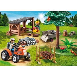 Playmobil 6814 Country Lumber Yard with Tractor