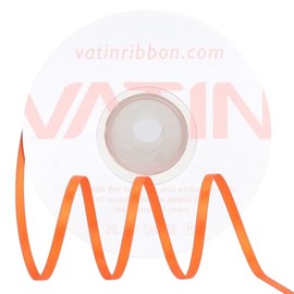 VATIN Satin Ribbon with 1/8" x Continuous 50 Yards, Double Faced Orange Polyester Thin Ribbon Use for Bows, Hair, Crafts, Floral, Wedding, Gift Wrapping and More