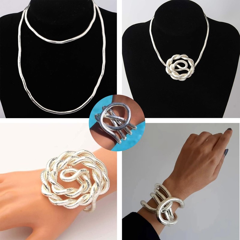 Bendable Snake Necklace for Women Flexible Multi-purpose Infinite Loop Choker