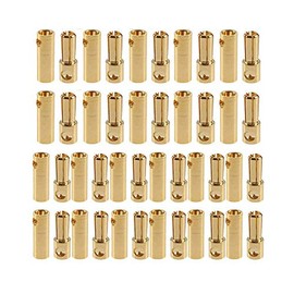 FLY RC 20 Pairs Gold-Plated 5.5mm Banana Plug Bullet Male Female Connector Adapter for ESC Motor Brushled/Brushless RC Lipo