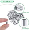 M METERXITY 100-Pack Aluminum Crimping Loop Sleeves, 1.5mm 1/16" Double