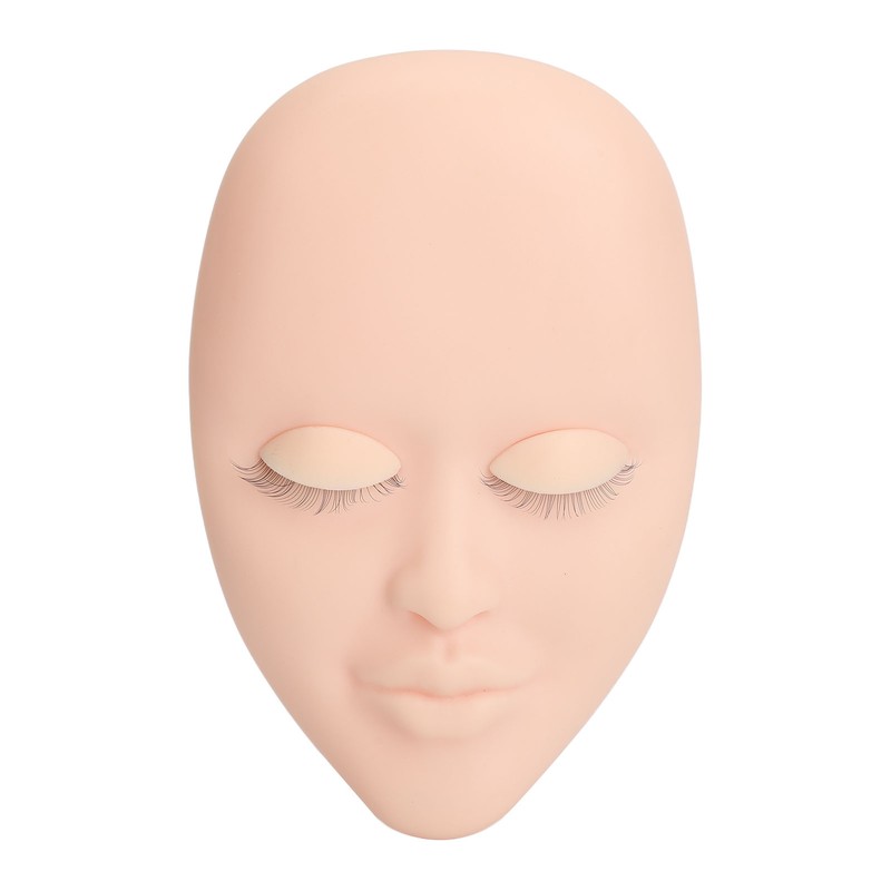 Lash Mannequin Face 3 Pairs Removable Eyelids Eyelash Extension Practice