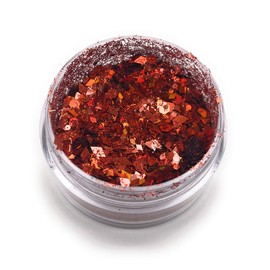 NOCTÍS Ginger Red glitter for manicures and pedicures, nail art glitters, easy to use