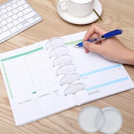 40 Pcs Discbound Disc 2 Inch Book Binding Discs, Transparent Expansion Discs Notebooks Planner Discs for DIY Notebooks and Planner Scrapbooking Supplies