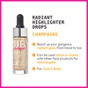 Ruby Kisses Radiant Drops, Shimmer Liquid Highlighter Makeup, Smooth Illuminator